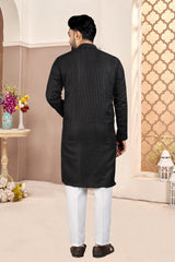 Ethnic Black Kurta Pajama Men