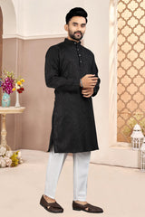 Ethnic Black Kurta Pajama Men