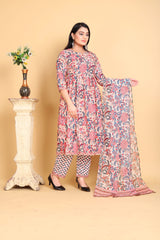 Cotton Printed Kurta Pant Set