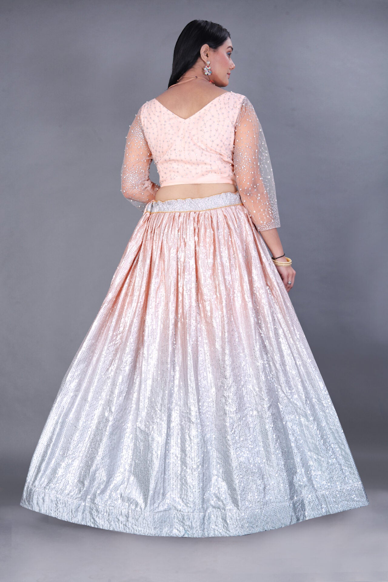Silver Embroidered Lehenga Choli