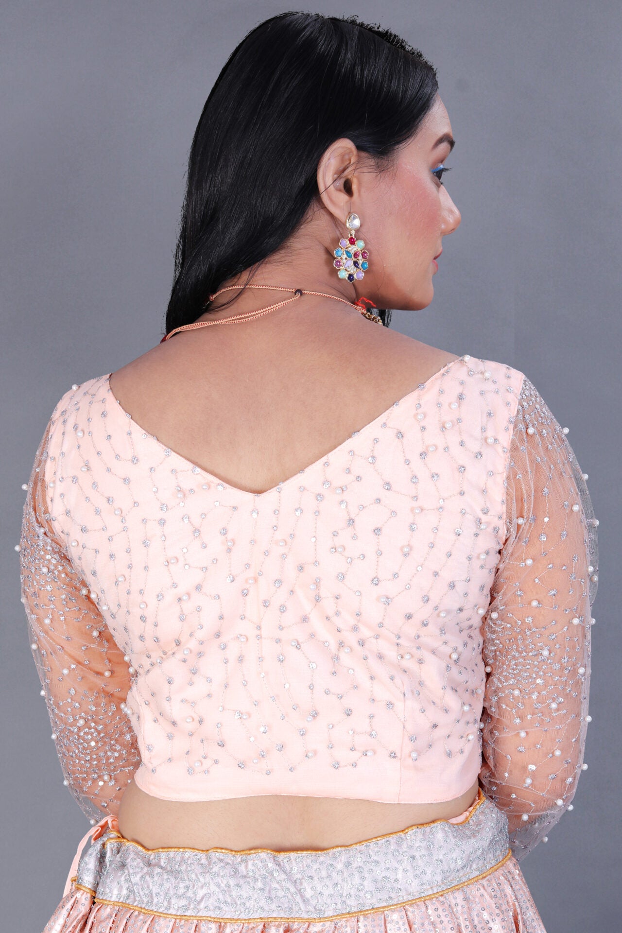 Silver Embroidered Lehenga Choli