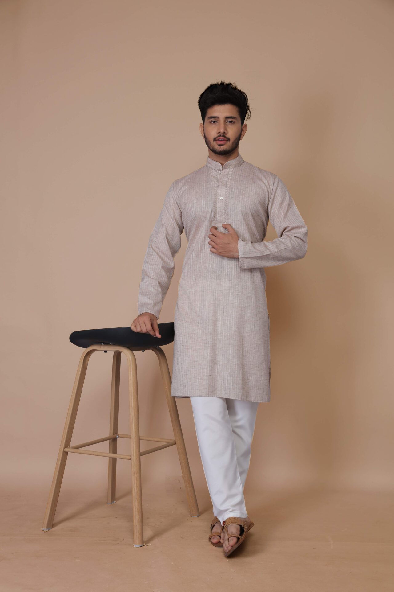 Cotton Embroidered Kurta Pajama