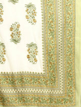 Green Floral Printed Anarkali Set