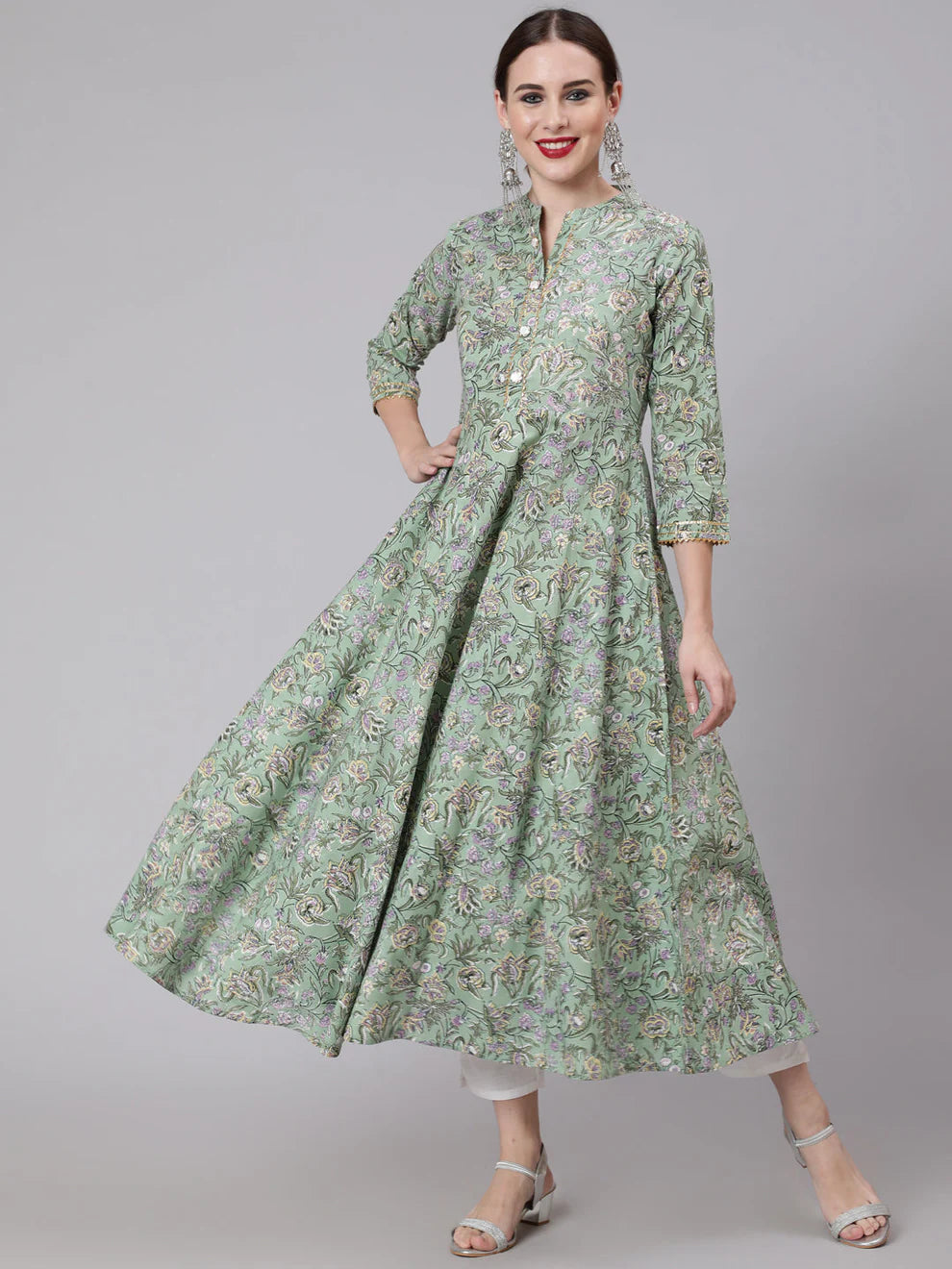 Cotton Floral AnarkaliKurta