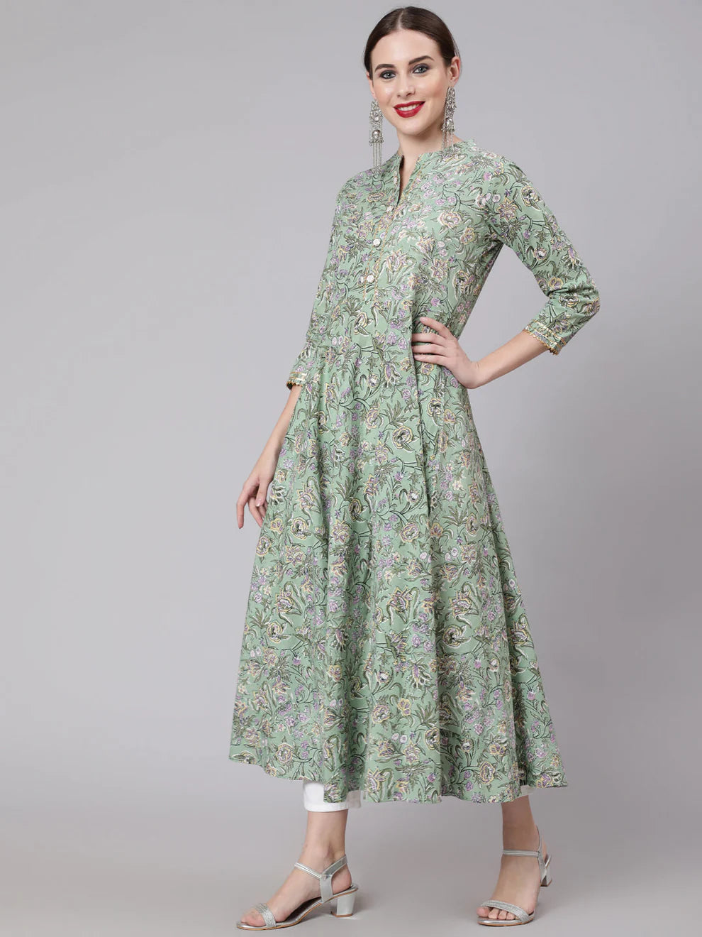 Cotton Floral AnarkaliKurta