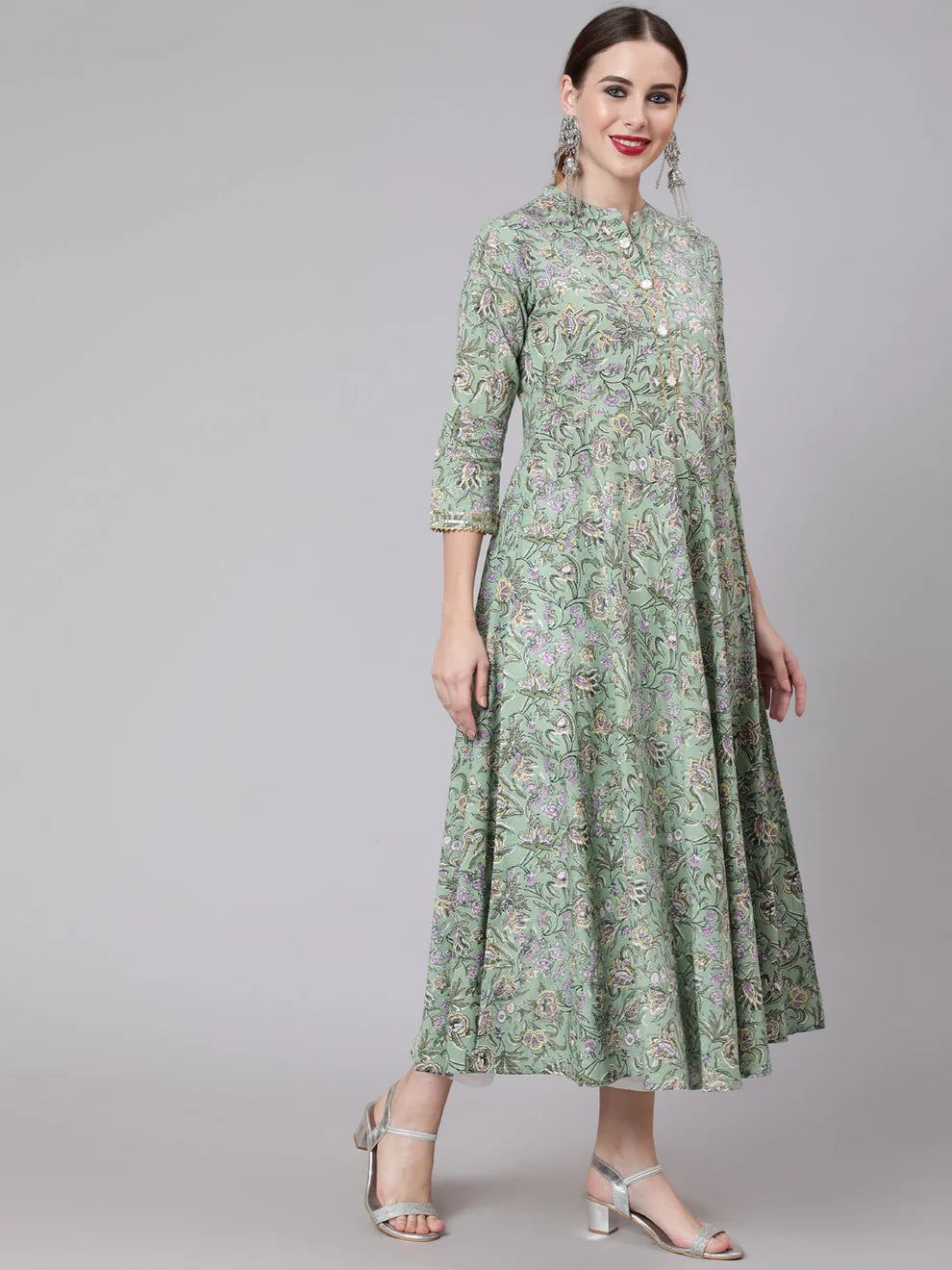 Cotton Floral AnarkaliKurta