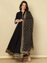 Black Anarkali Kurti Set