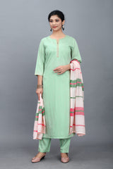 Printed Straight Kurta Set Women