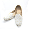 White embroidered jutti for men