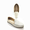White embroidered jutti for men