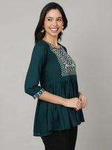Embroidered Pure Cotton Top