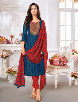 Cotton Embroidery Suit With Duppata Set - Summer Wear