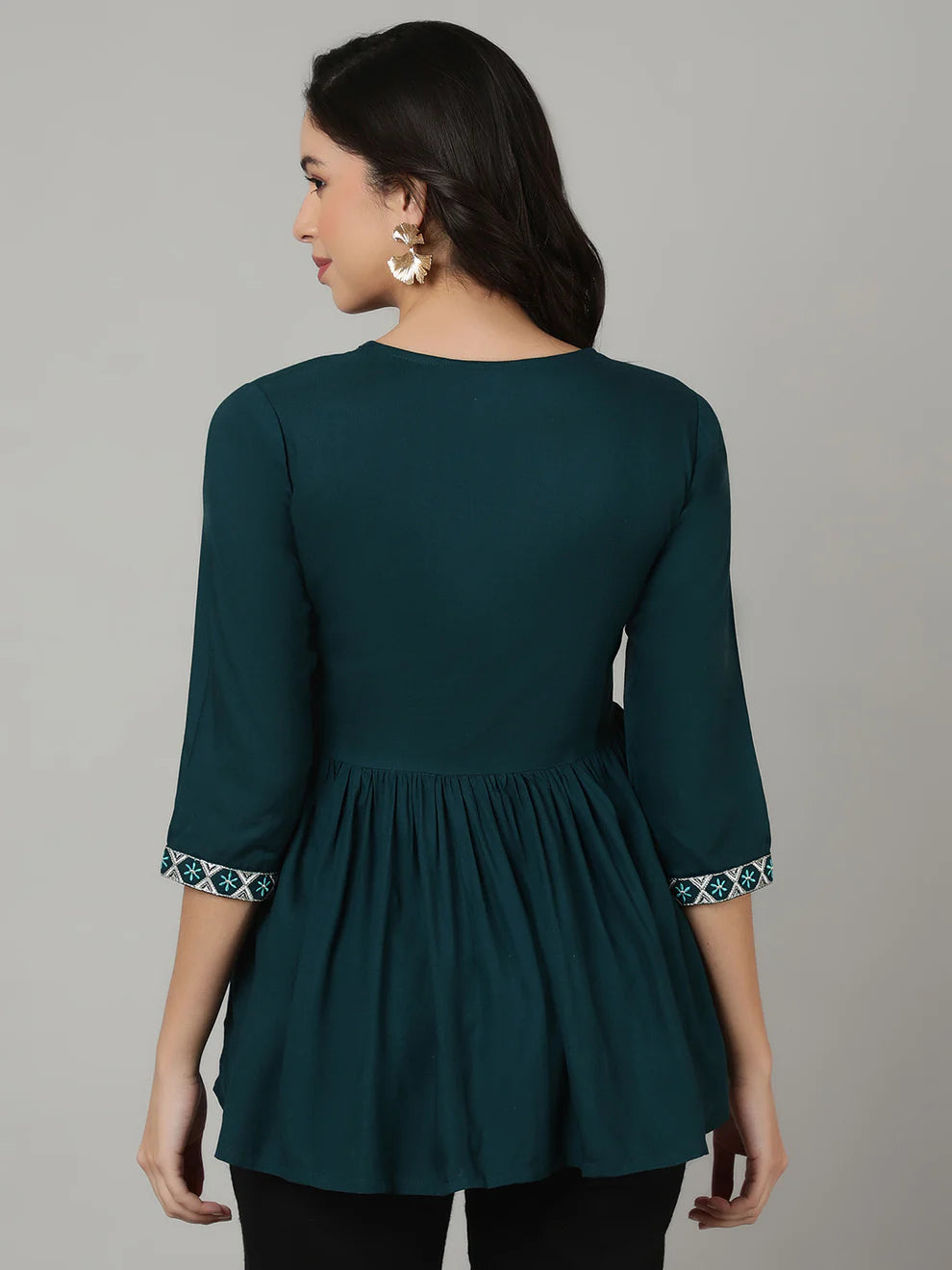 Embroidered Pure Cotton Top