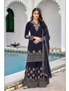 blue indian sharara suit for women