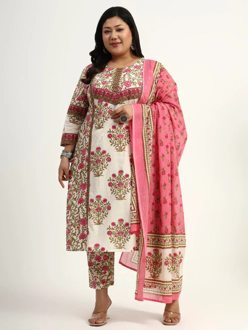 Plus Size Printed Suit