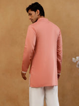 Cotton Blend Ethnic Embroidered Kurta