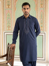 Blue Embroidery Pathani Kurta Set