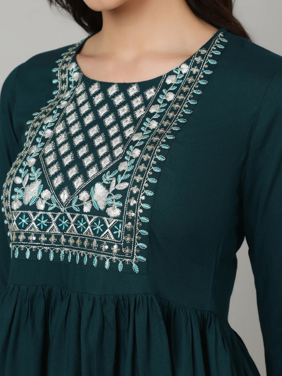 Embroidered Pure Cotton Top