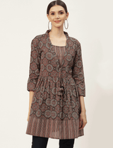 cotton flared short kurti