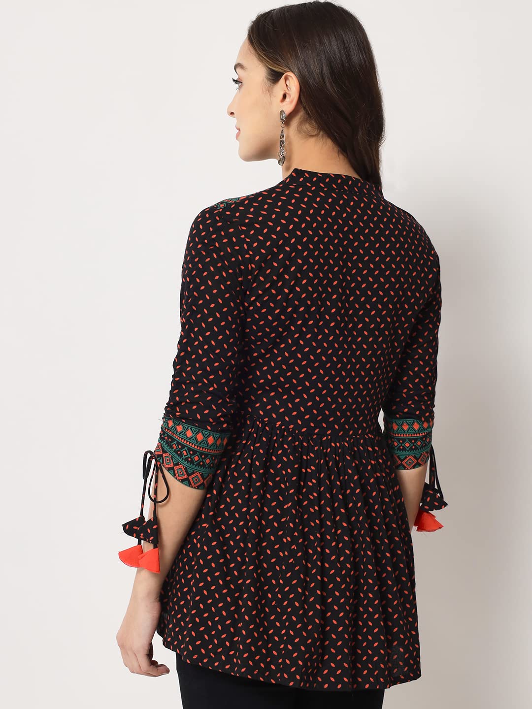 Black Flared Short Top 4