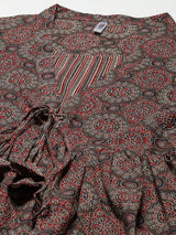Cotton Flared Short Kurti Women