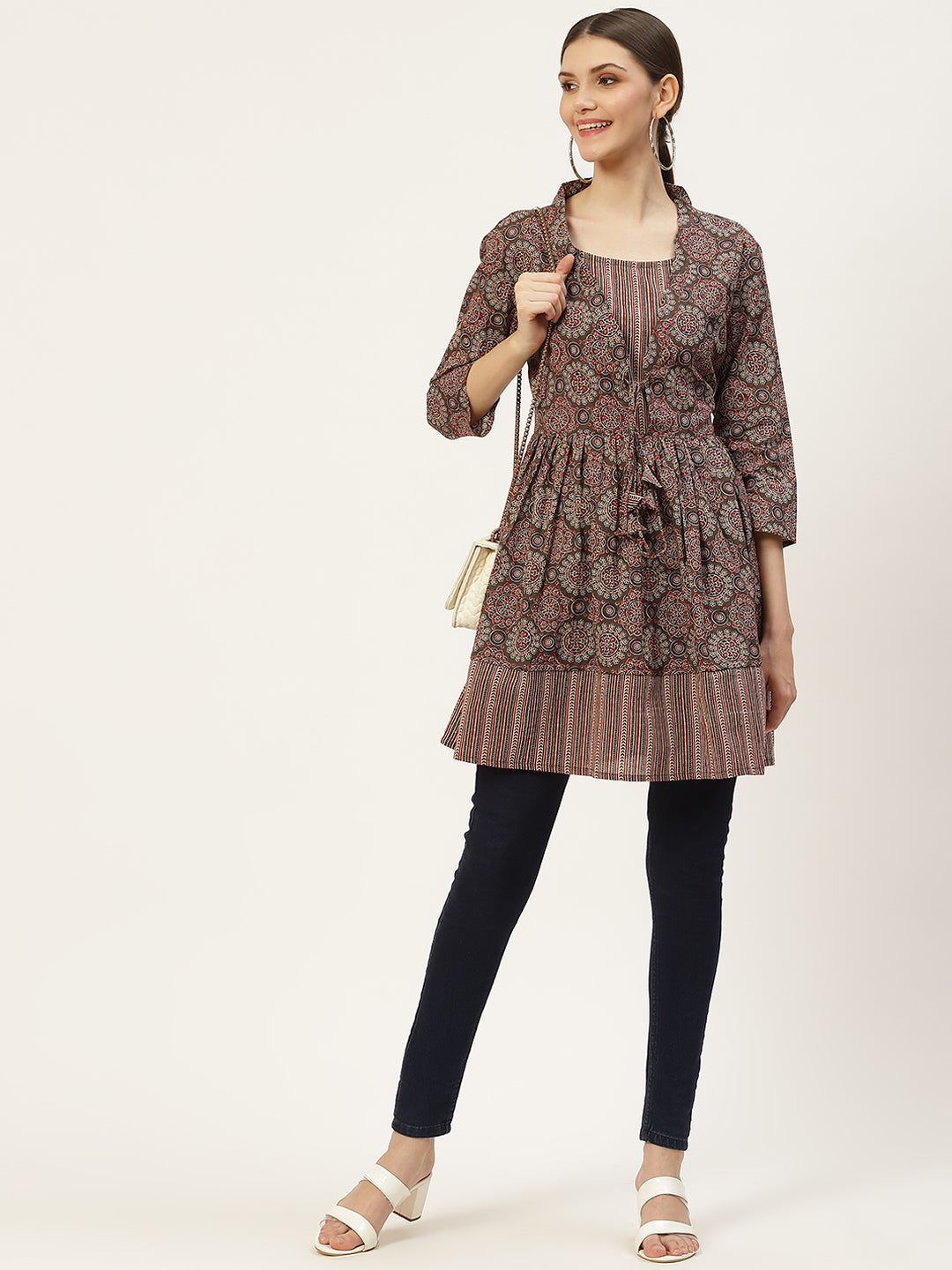 Cotton Flared Short Kurti Women
