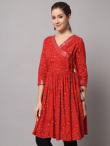 Red Flared Kurta5