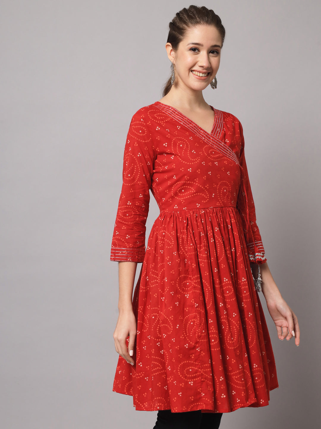 Red Flared Kurta4