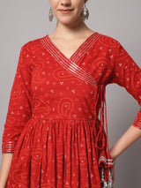 Red Flared Kurta3