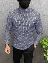 Blue Short kurta Men