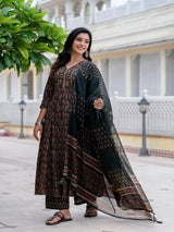 Embroiderd Printed Kurta Set