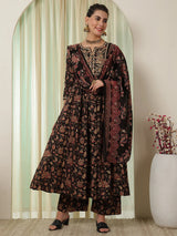 Cotton Printed Anarkali Kurta Set