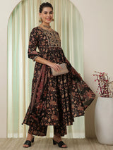 Cotton Printed Anarkali Kurta Set