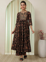 Cotton Printed Anarkali Kurta Set