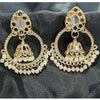 Golden Kundan Jhumka Earrings