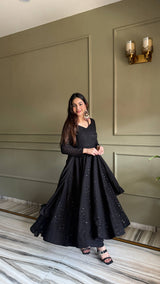 Black Sequence Anarkali Suit