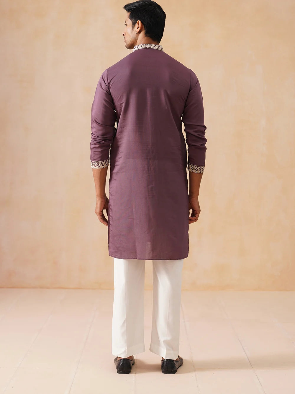 Silk Embroidered Kurta Pant With Shawal
