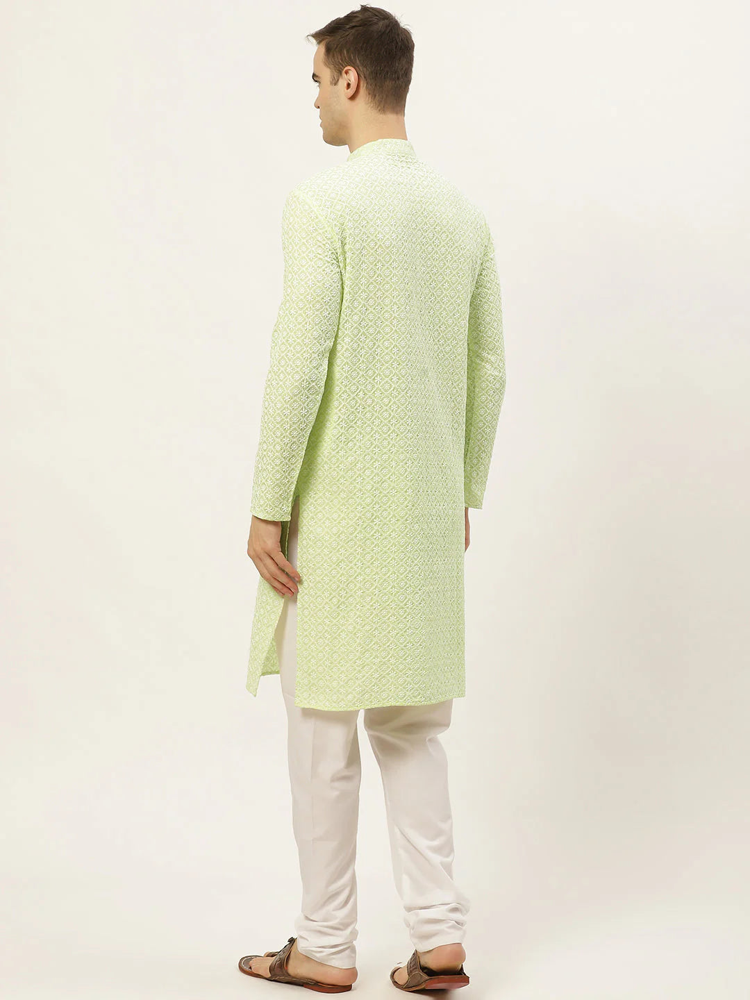 Green Chikankari Kurta Payjama