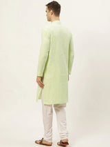 Green Chikankari Kurta Payjama