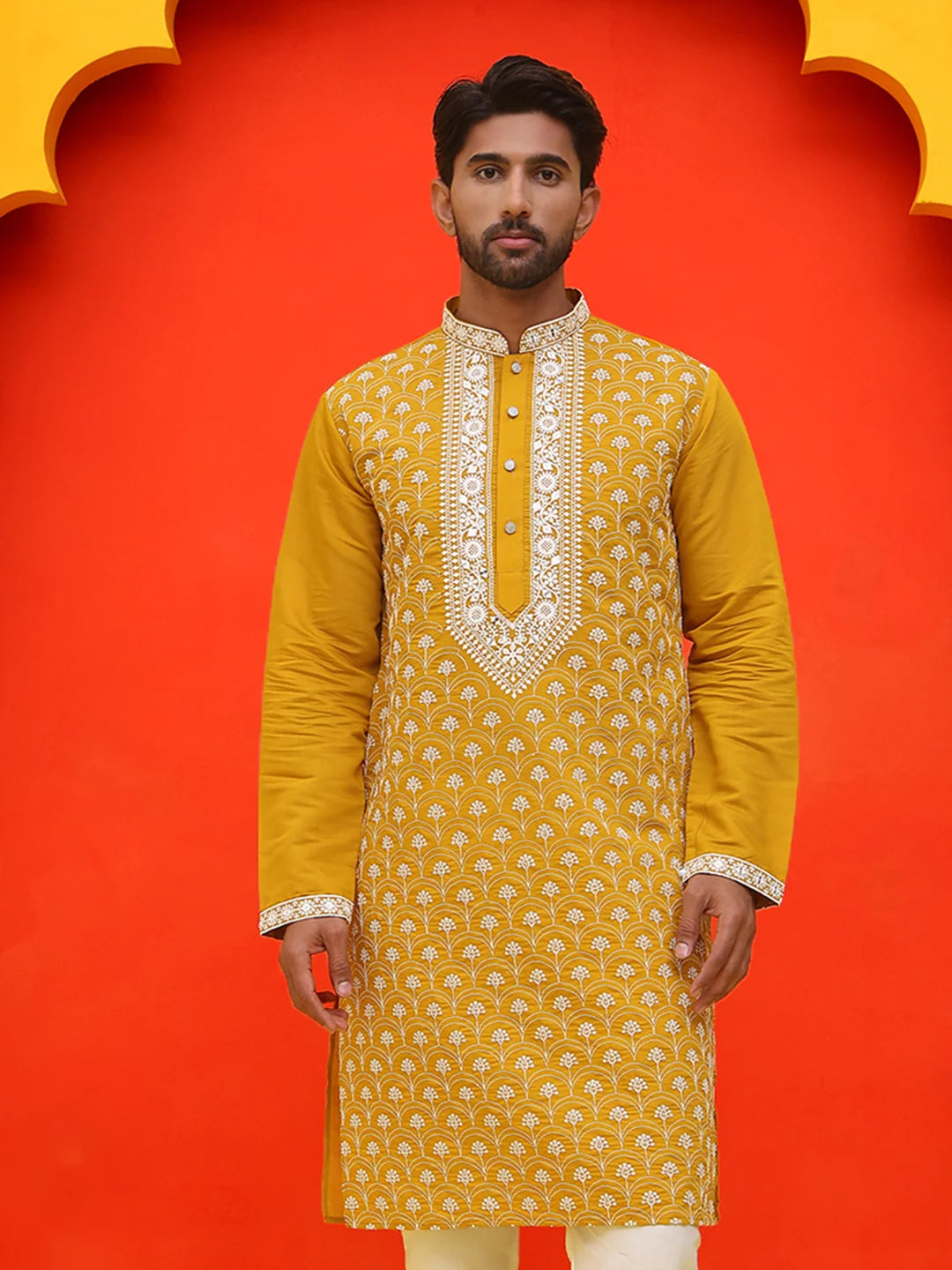 Embroidered Kurta For Men