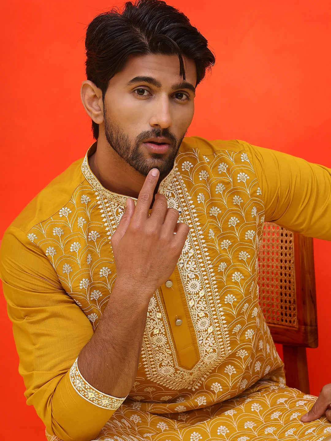 Embroidered Kurta For Men