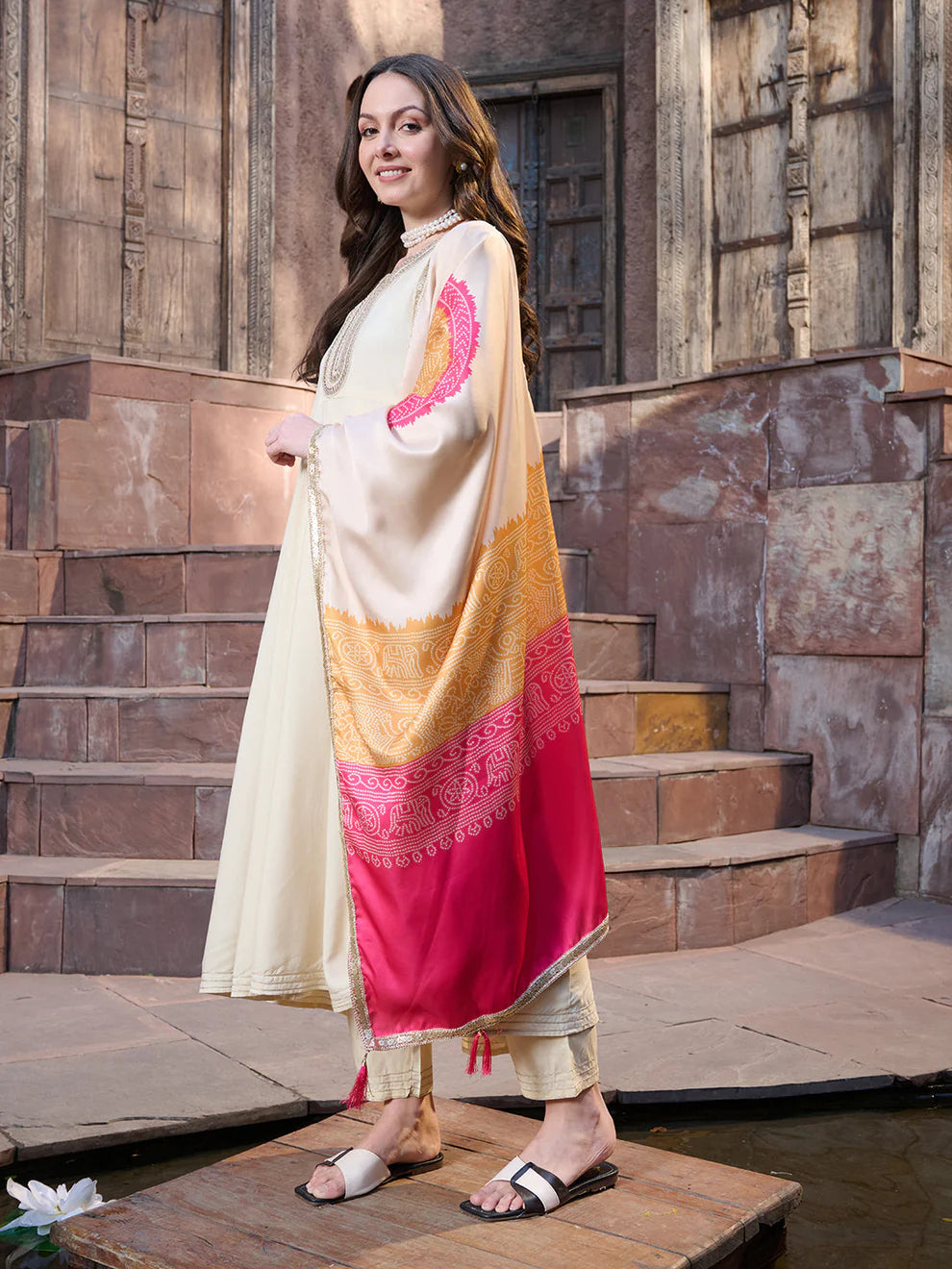 Embroidered Rayon Anarkali Suit