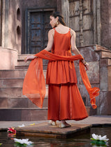 Embroidered Rayon Sharara Set
