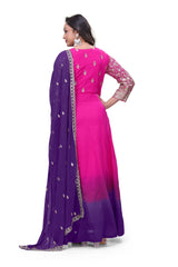 Pink Heavy Embroidered Anarkali Set