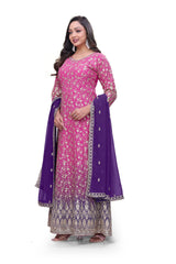 Pink Heavy Embroidered Anarkali Set