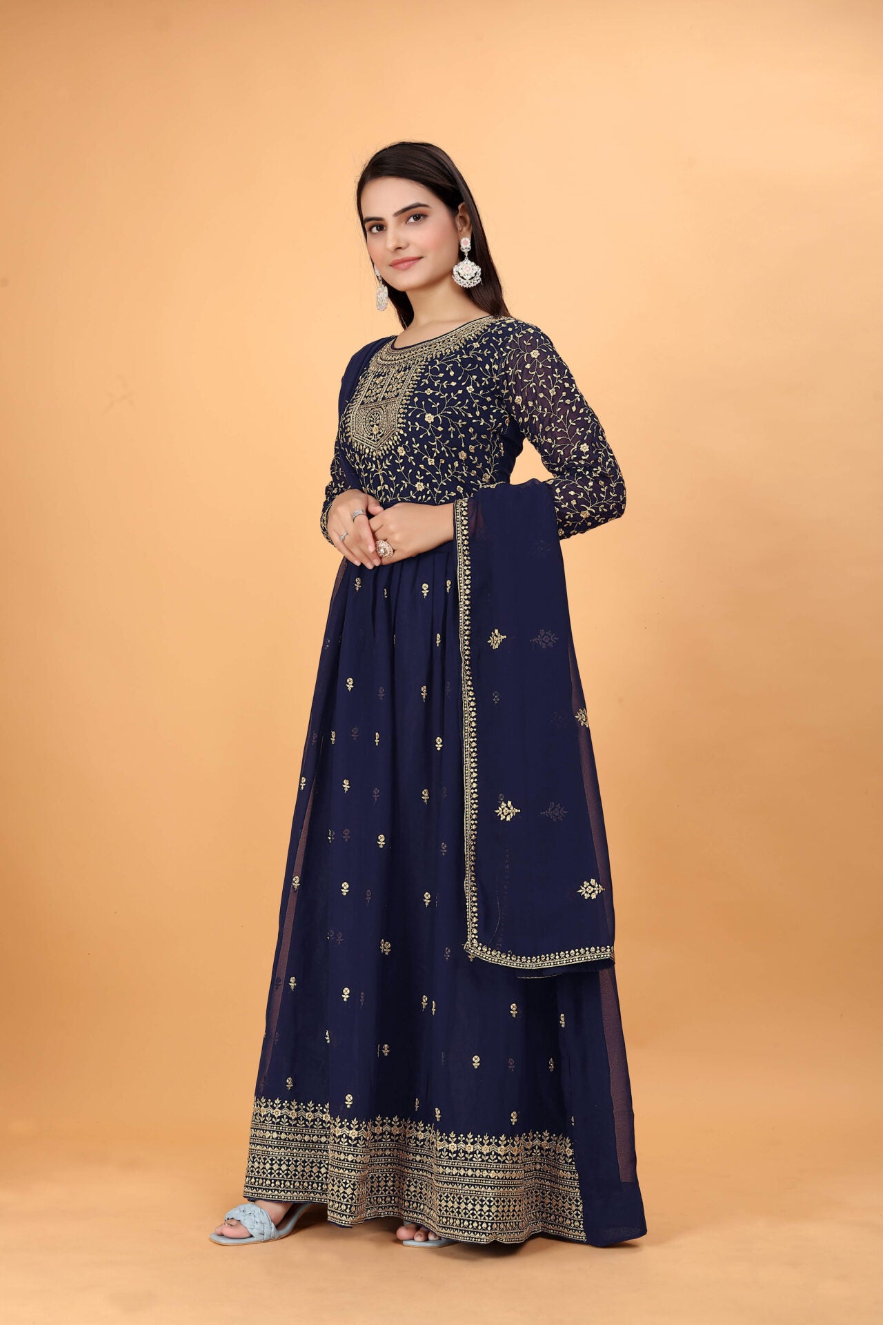 Georgette Anarkali Suit with Dupatta