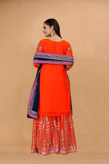 Embroidered Georgette Pakistani Sharara Suit