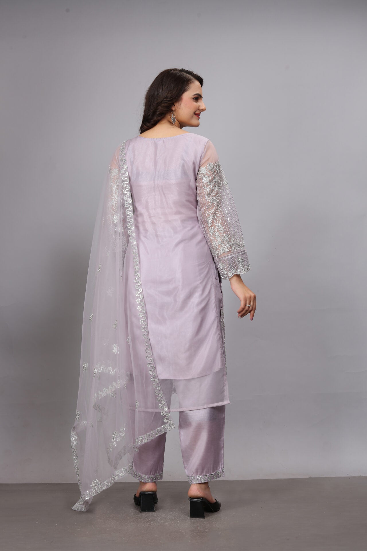 Pakistani Organza Plazo Suit women