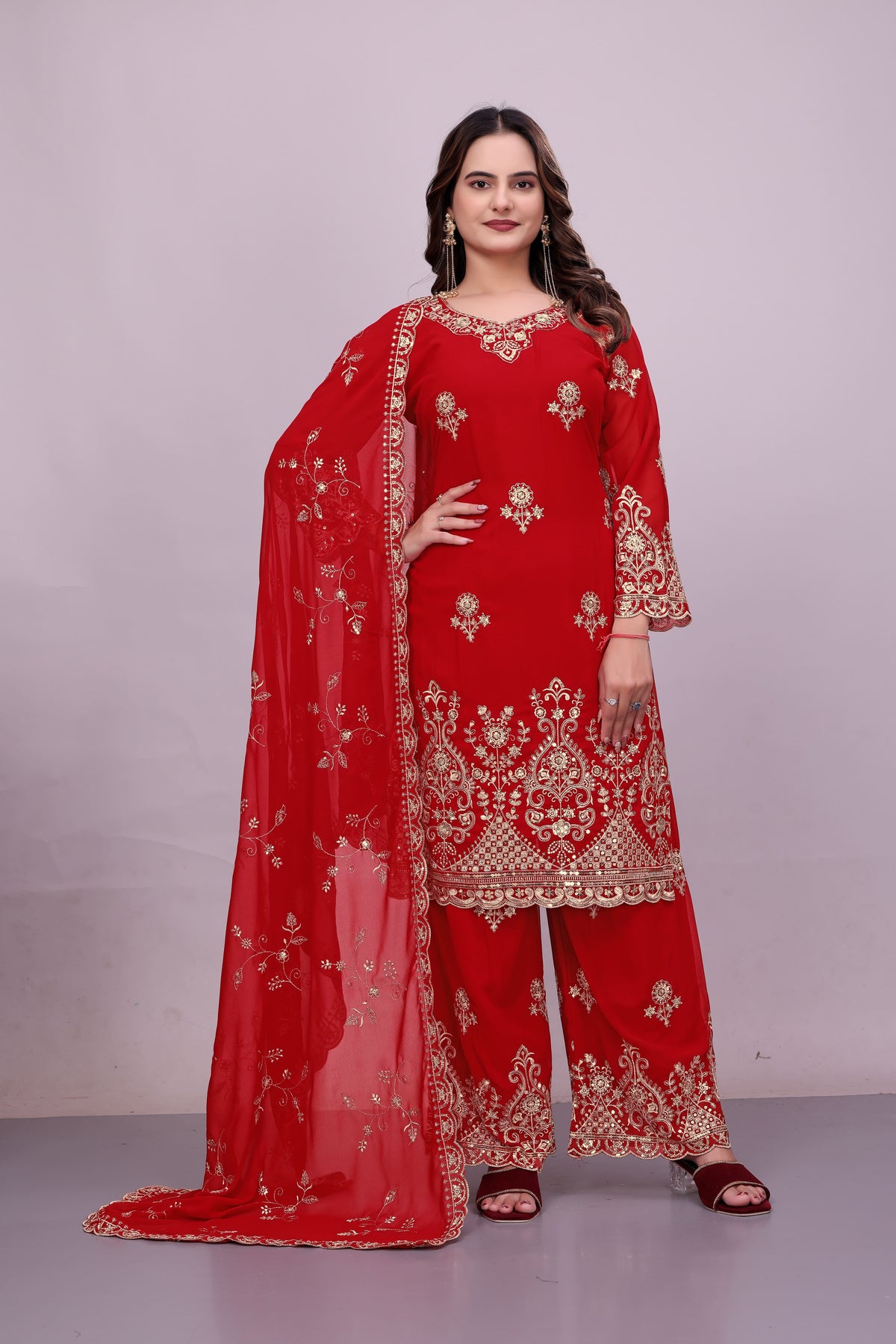 Women Heavy Plazo Suit