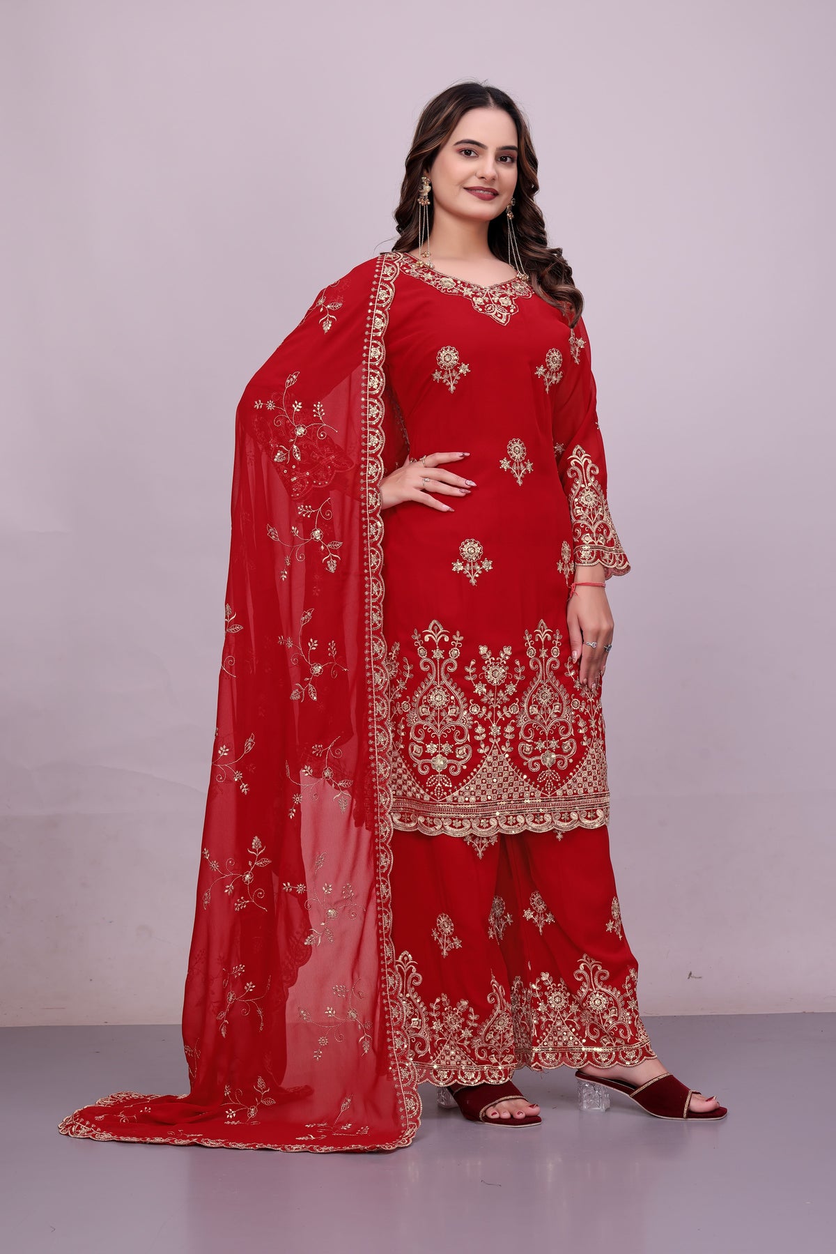 Women Heavy Plazo Suit